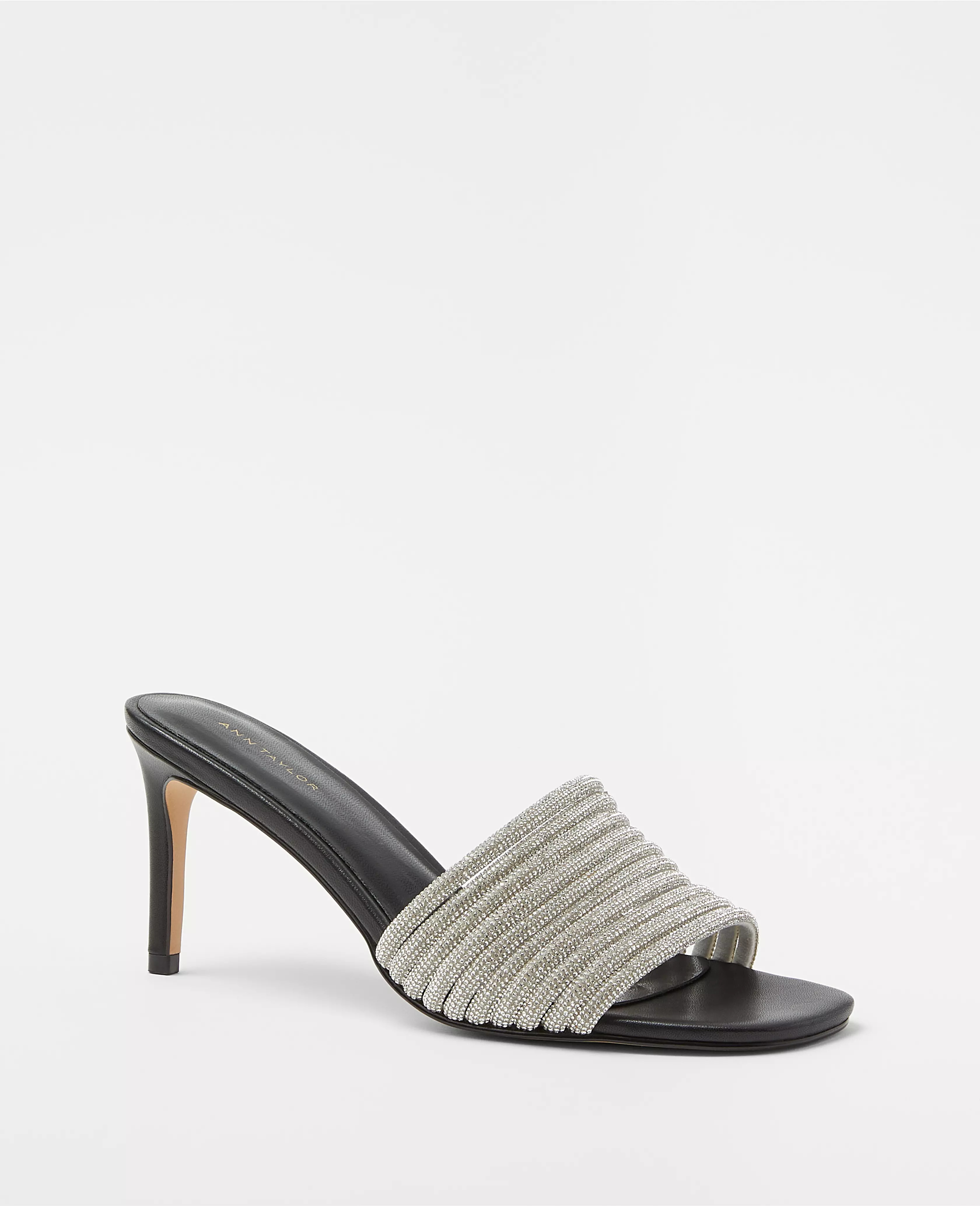 Crystal Tube Mule Sandals | Ann Taylor (US)