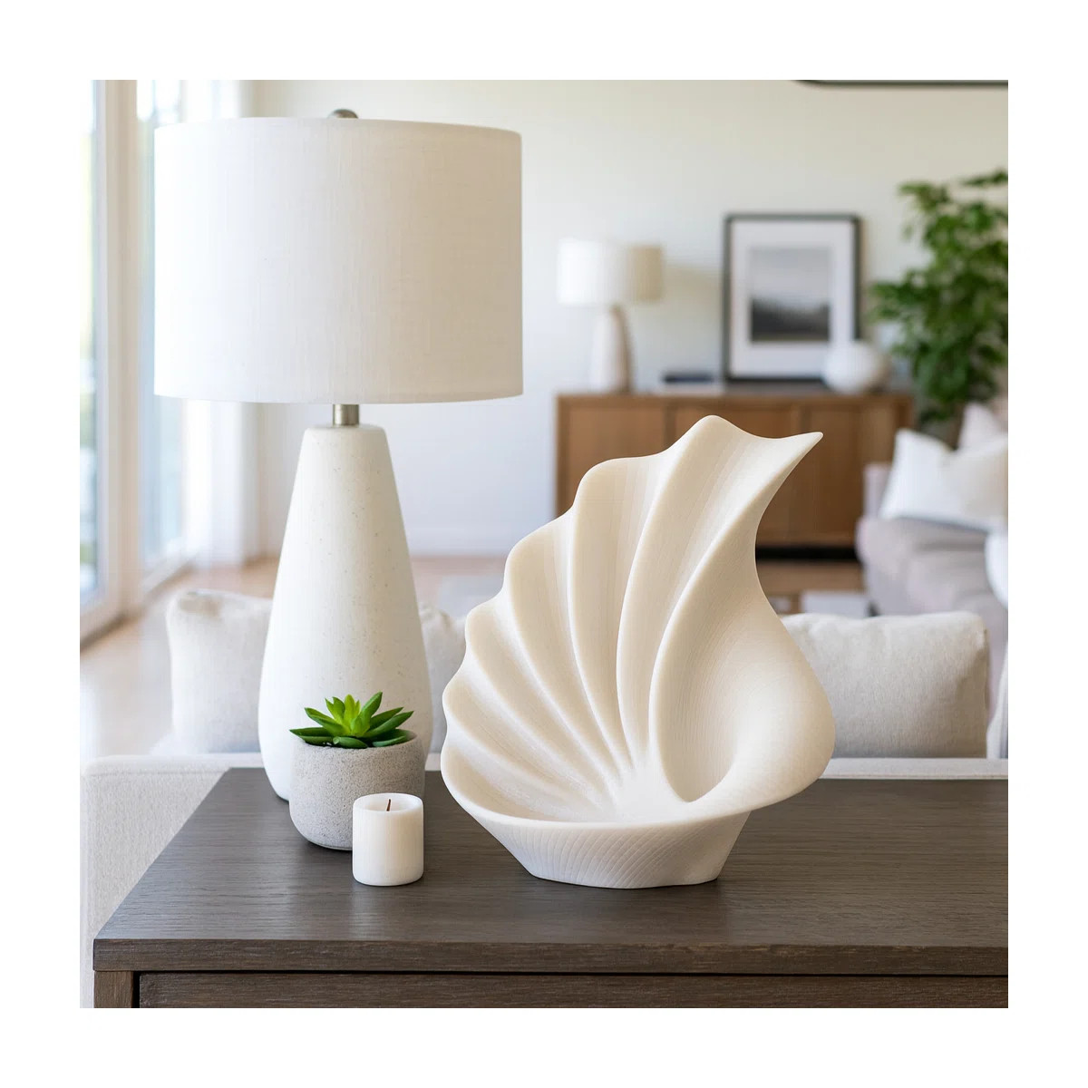 Resin Shell Sculpture \u2013 Kitchen Decor, Home Decor, Decorative Objects and Statues Figurine f... | Wayfair North America