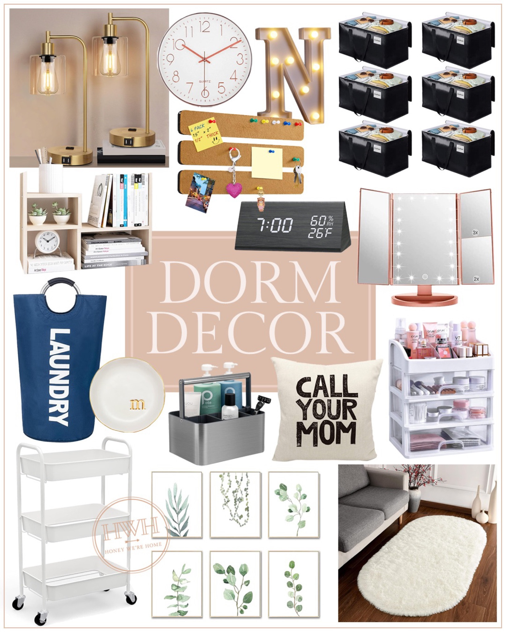 Dorm Decor 

Laundry Bag • lights • jewelry tray • storage bins • pillow • rug • cork board • organizers • art • rolling cart • Dorm • college 

#LTKkids #LTKSeasonal #LTKstyletip