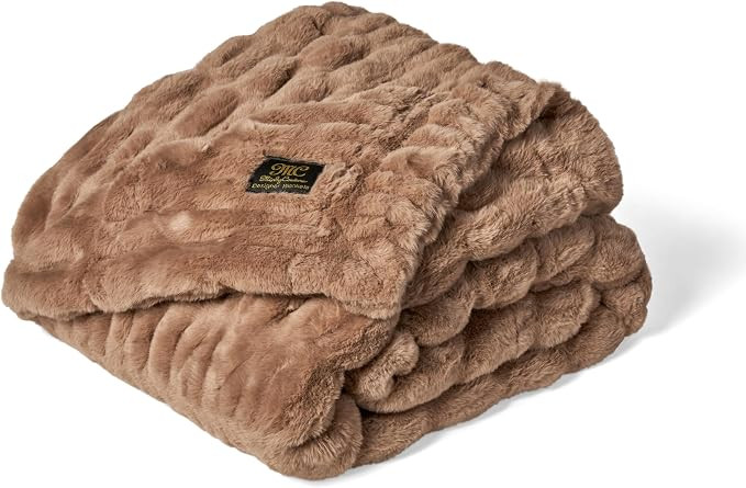 Minky Couture Ultra-Soft Extra Plush Hugs Blanket, Milk Chocolate, Travel | Amazon (US)