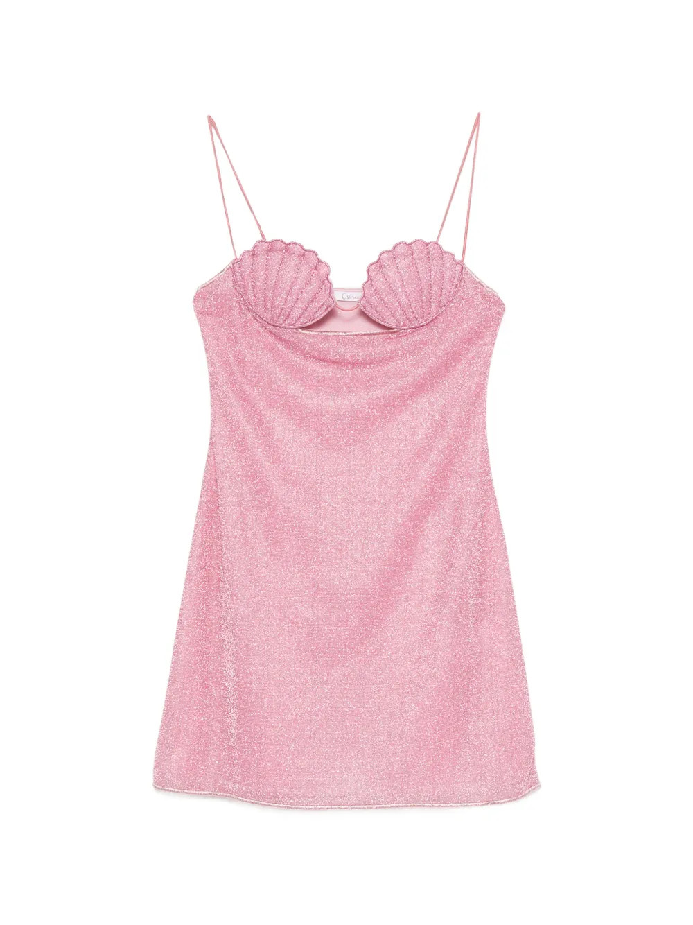 Shell-cup glitter-effect dress | Farfetch Global