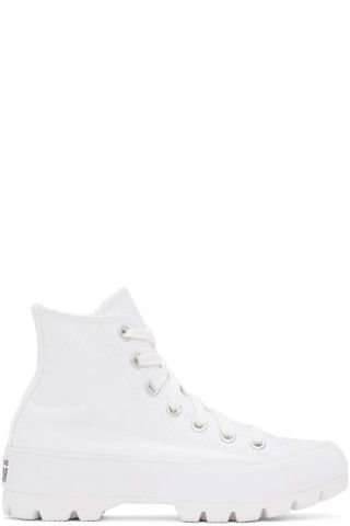 White Lugged Chuck Taylor All Star Hi Sneakers | SSENSE