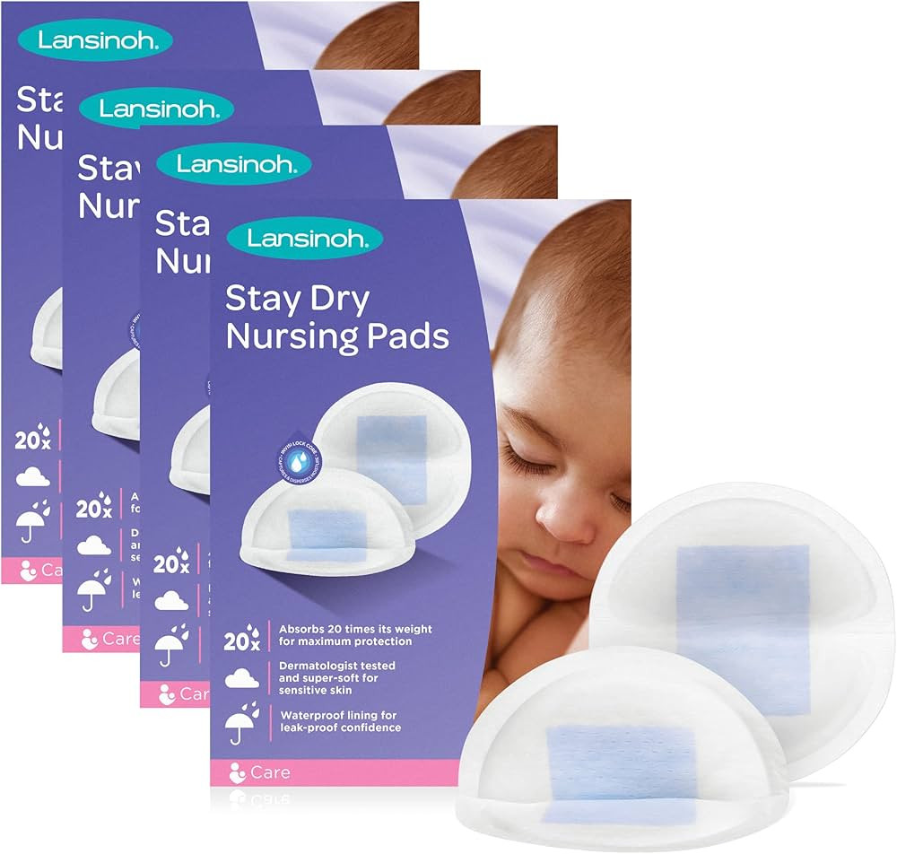 Lansinoh Stay Dry Disposable Nursing Pads, Soft and Super Absorbent Breast Pads, Breastfeeding Es... | Amazon (US)