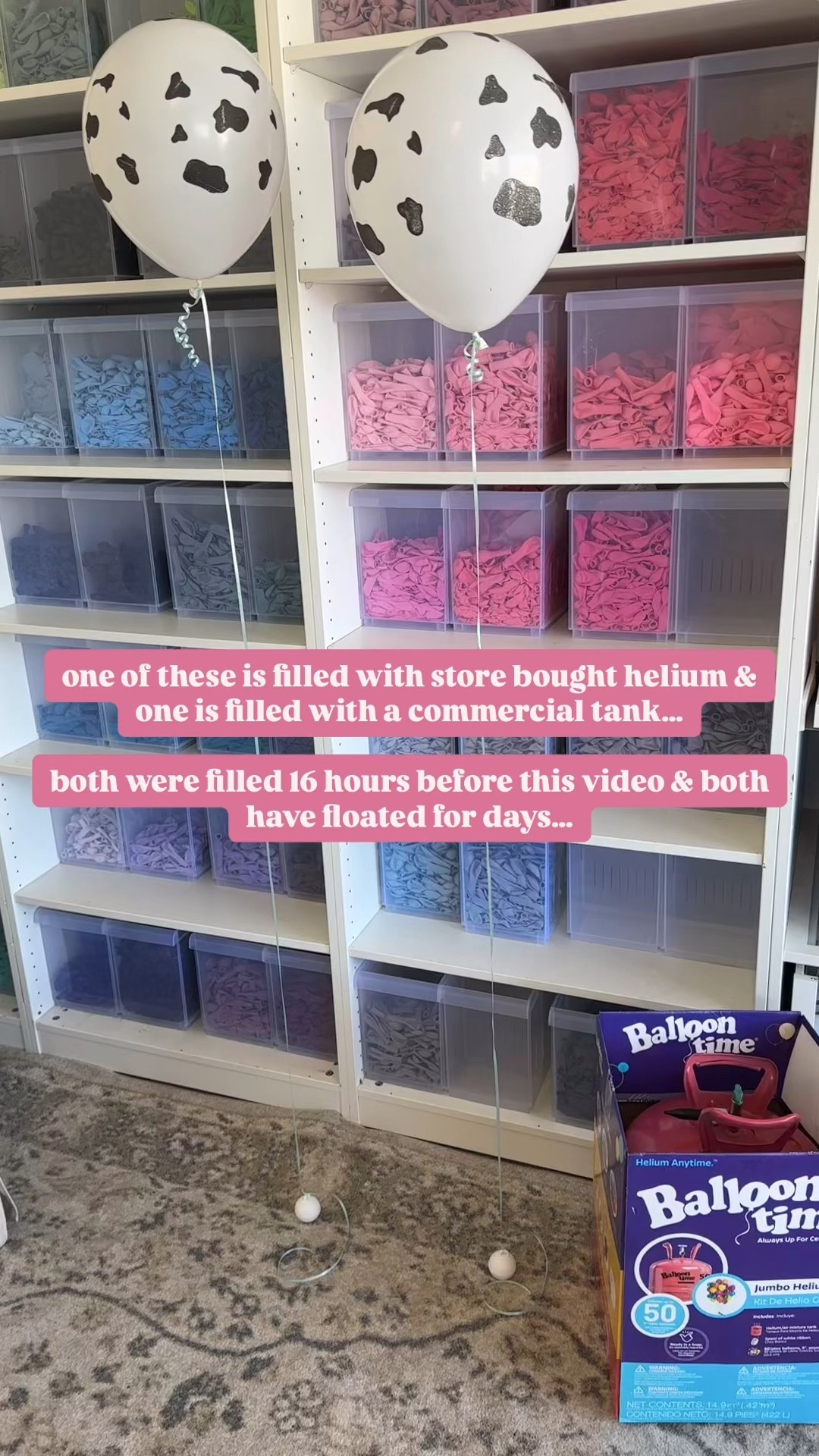 Ever have a balloon sink just after you inflate it??? That happens because of helium atom size compared to pore size in latex. The helium eventually leaks through, causing the balloon to sink. BUT, when you add a float extender, it coats the inside of the latex and helps prevent the helium from escaping! 

Linked on my Amazon Store front🥰
.
.
.
#balloons #balloongarland #balloondecor #balloonarch #balloonstylist #balloonart #balloon #balloondecoration #balloonbouquet