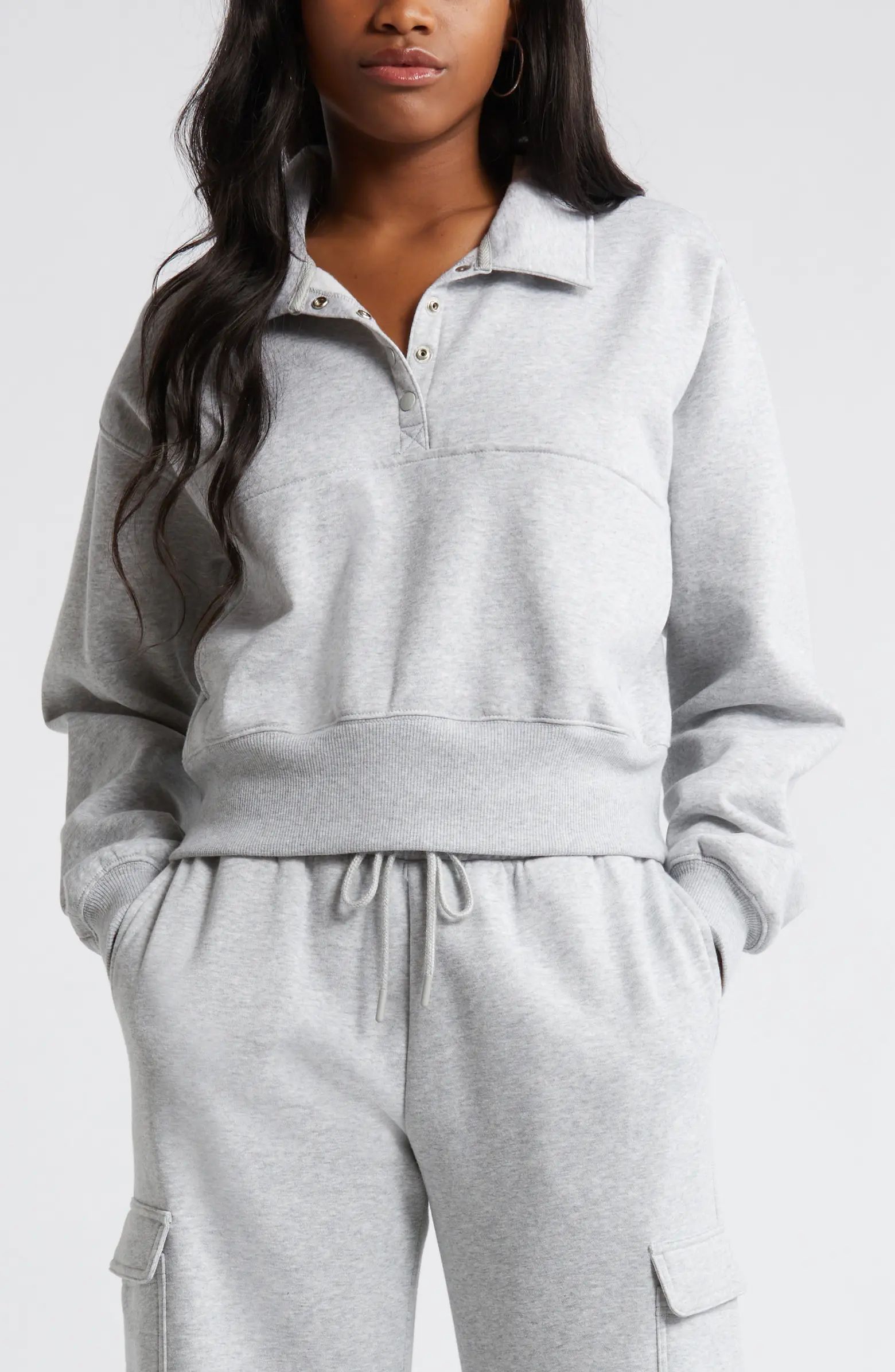 BP. Polo Fleece Sweatshirt | Nordstrom | Nordstrom