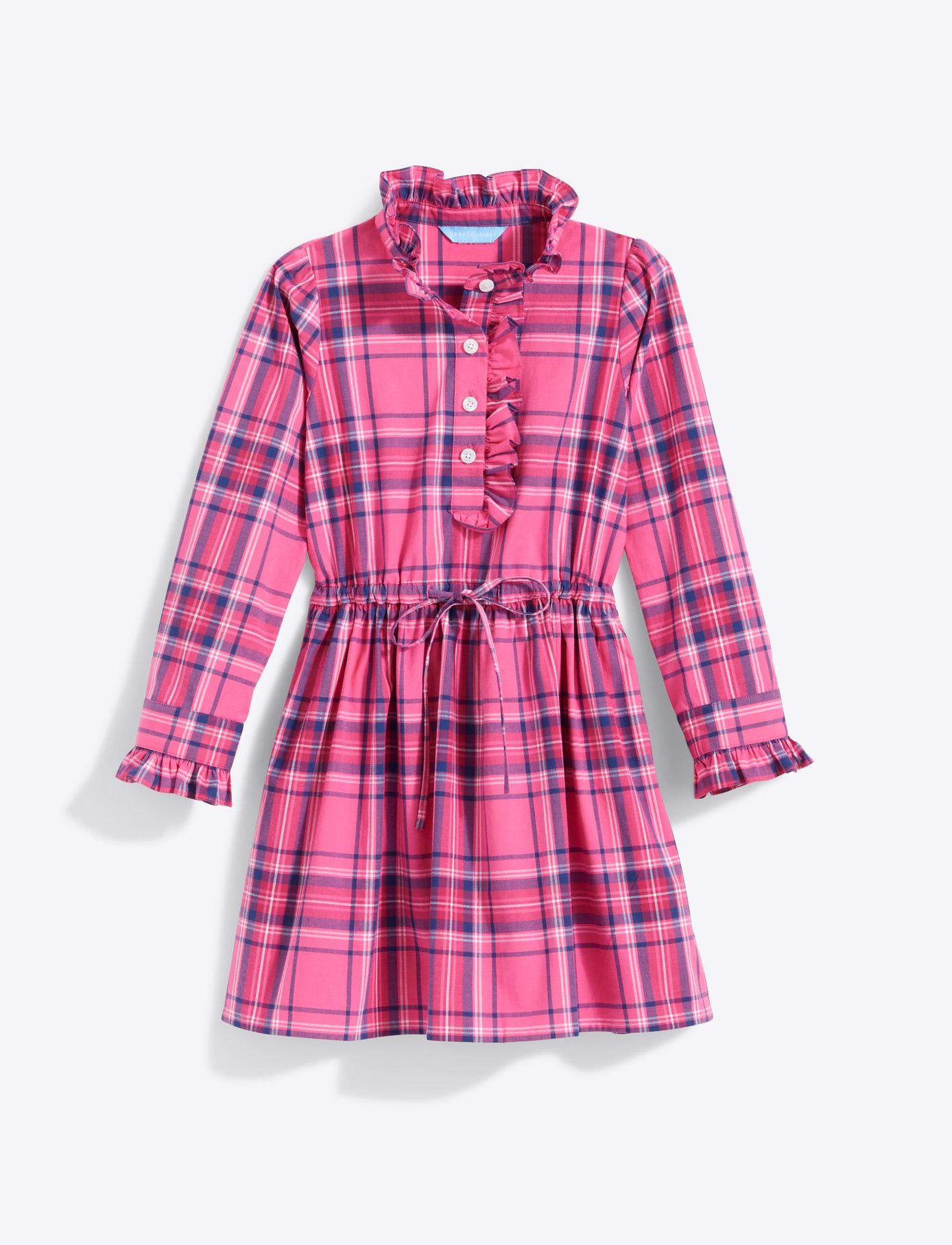 Girls Shirt Dress in Pink Angie Plaid | Draper James (US)