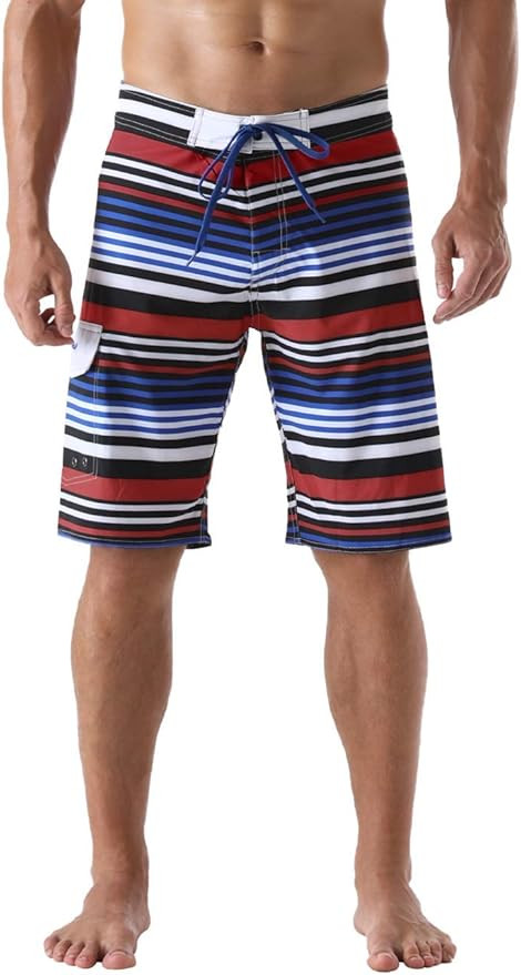Nonwe Men's Sportwear Quick Dry Board Shorts with Lining | Amazon (US)