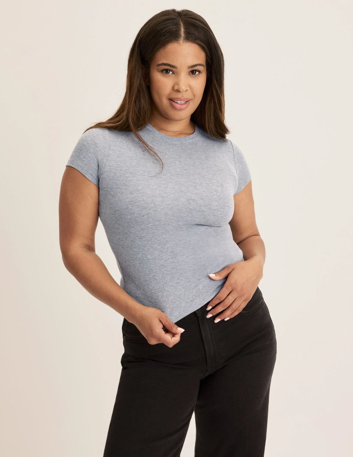 Modal Rib T-Shirt | Women's Classic Slim T-Shirt | Knix US