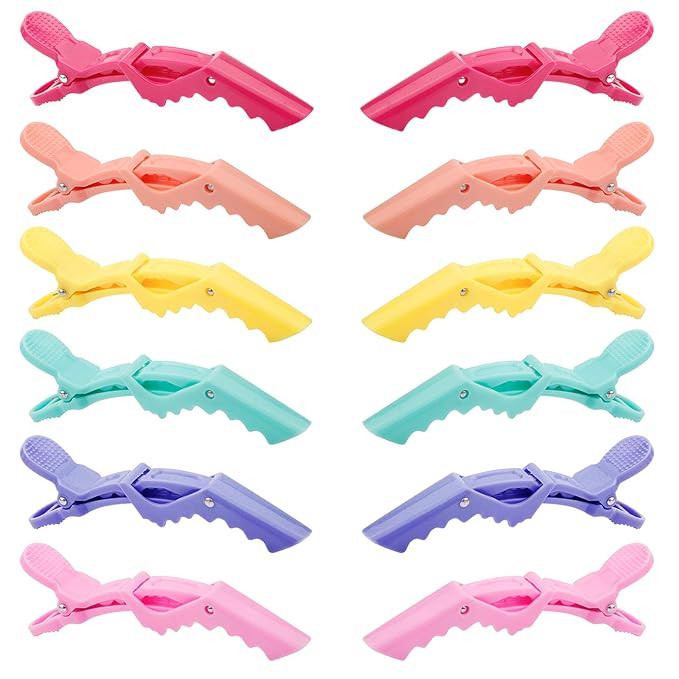 GLAMFIELDS 12 pcs Alligator Hair Clips for Styling Sectioning, Non-slip Grip Clips for Hair Cutti... | Amazon (US)