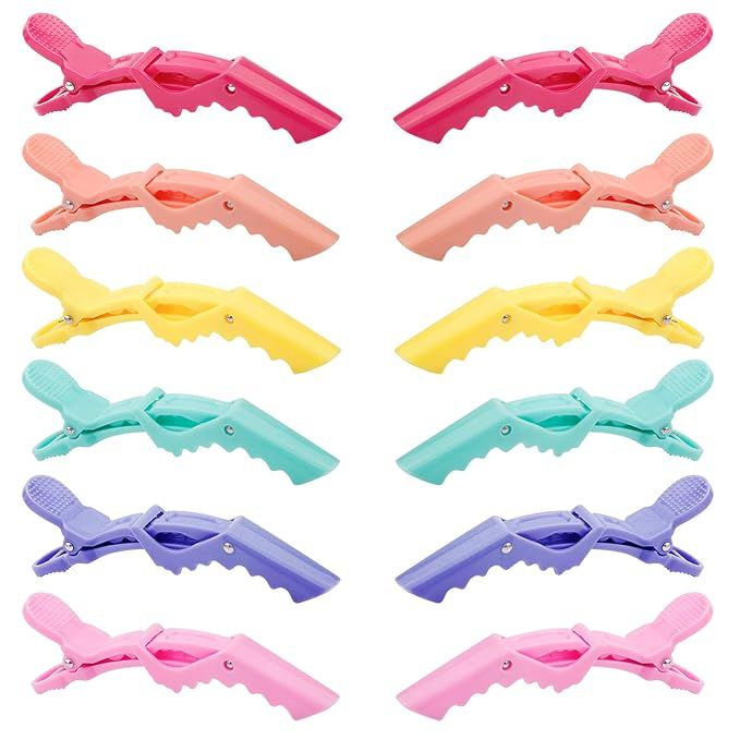 GLAMFIELDS 12 pcs Alligator Hair Clips for Styling Sectioning, Non-slip Grip Clips for Hair Cutti... | Amazon (US)