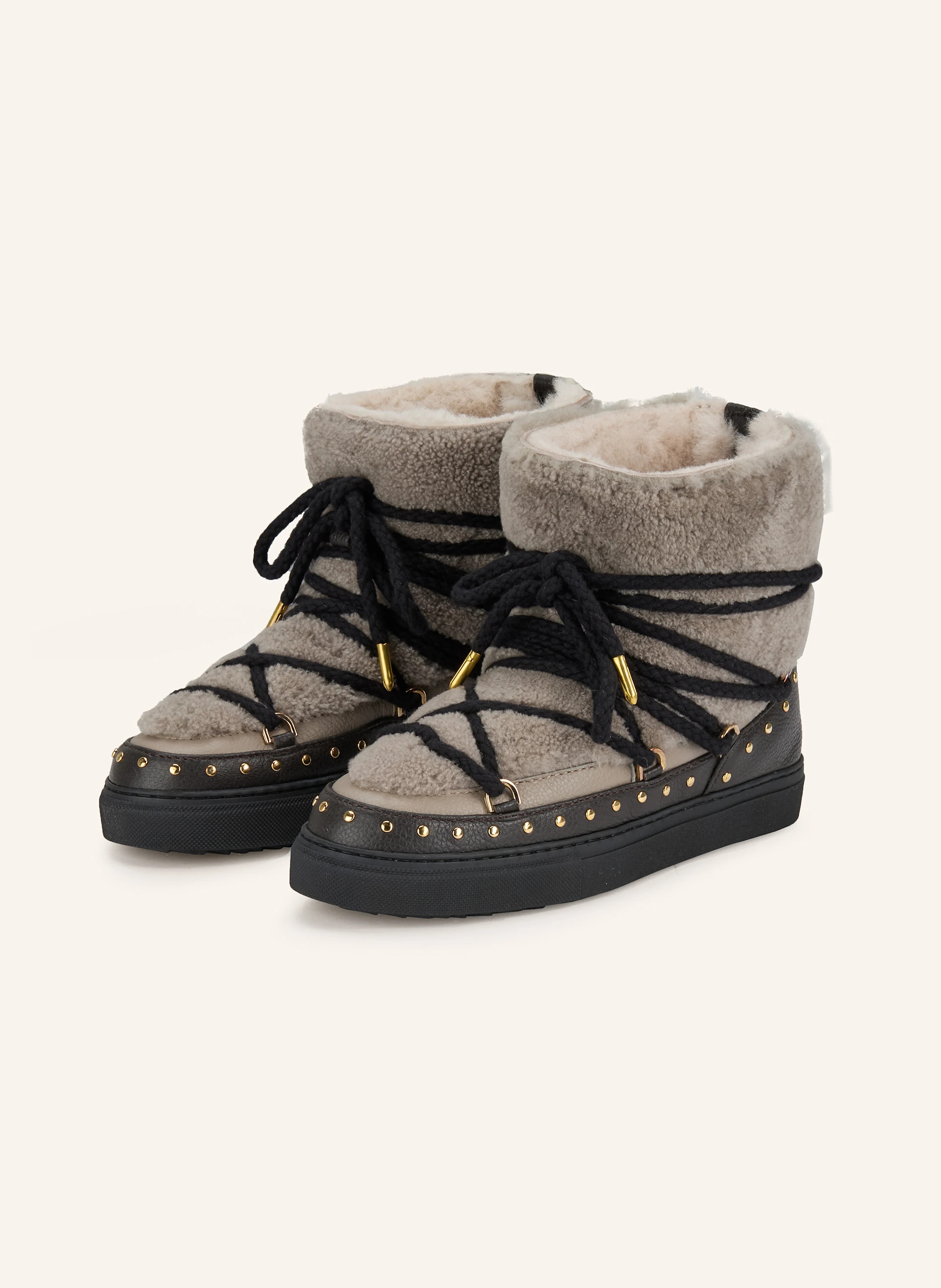 INUIKII Schnürboots CURLY ROCK mit Nieten gefüttert in taupe | Breuninger (DACH)