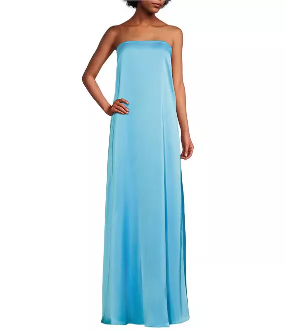 Cadie Strapless Maxi Dress - Chocolate