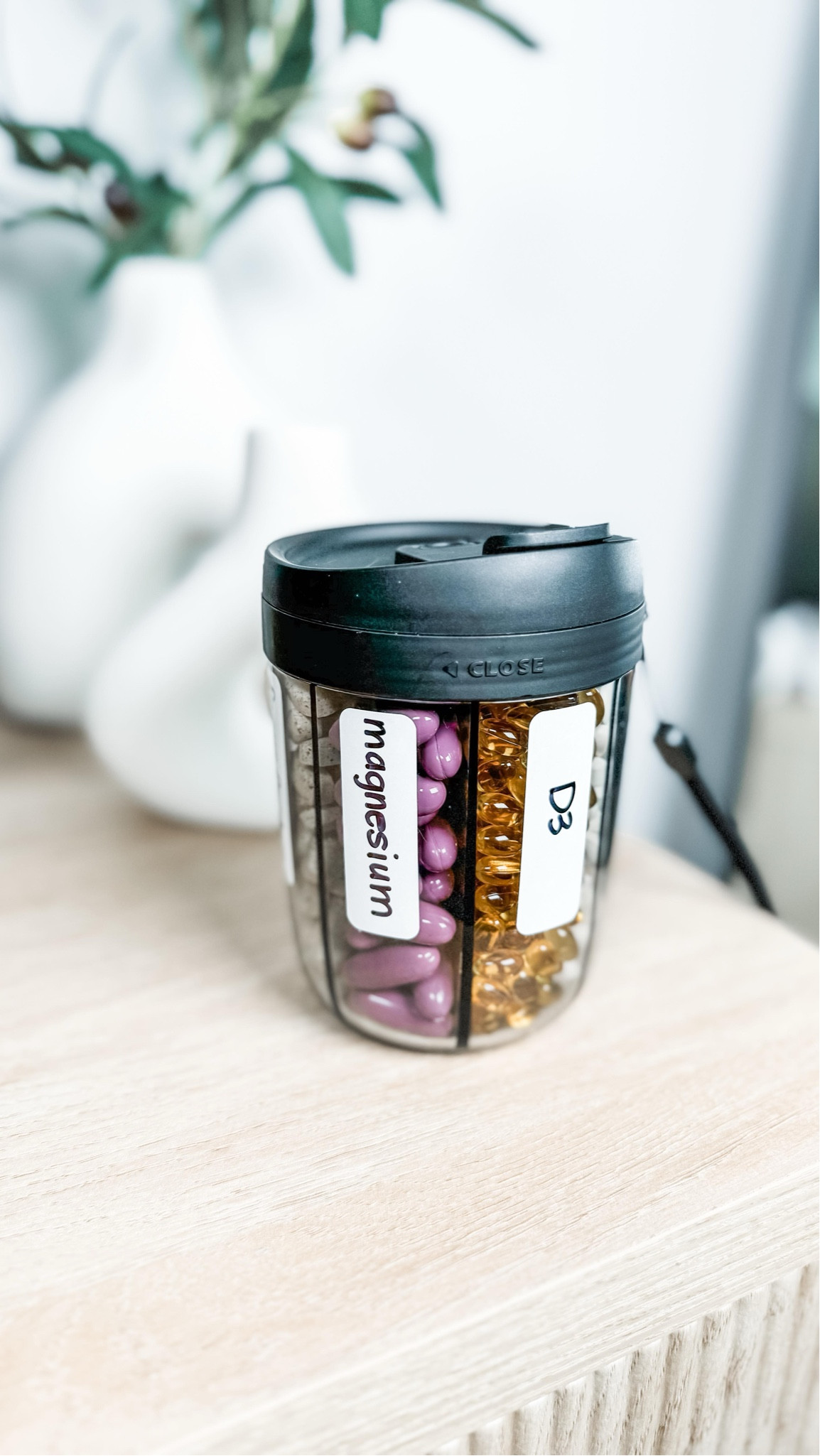 A M A Z O N  V I T A M I N 💊
&  s u p p l e m e n t  s t o r a g e  h a c k

Under $12 space saving solution! ✨
Simplify your daily routine and save space with this little supplement holder that can hold 6 different vitamins or meds in one place! 

Easy to take with you on the go! 🚗💨✈️

#neatlyembellished #professionalorganizer #homeorganizer #homeorganizing #organization #organizingideas #organizingtips #organizinghacks #organizedhome #organizedmom #organizedlife #amazon #amazonmusthaves #amazonfavorites #amazonfinds #amazonfaves #amazoninfluencer #amazoninfluencerprogram #amazonhome #travellife #vitamin #medicinecabinet #supplements #medicineorganization #healthandwellness #bathroomorganization