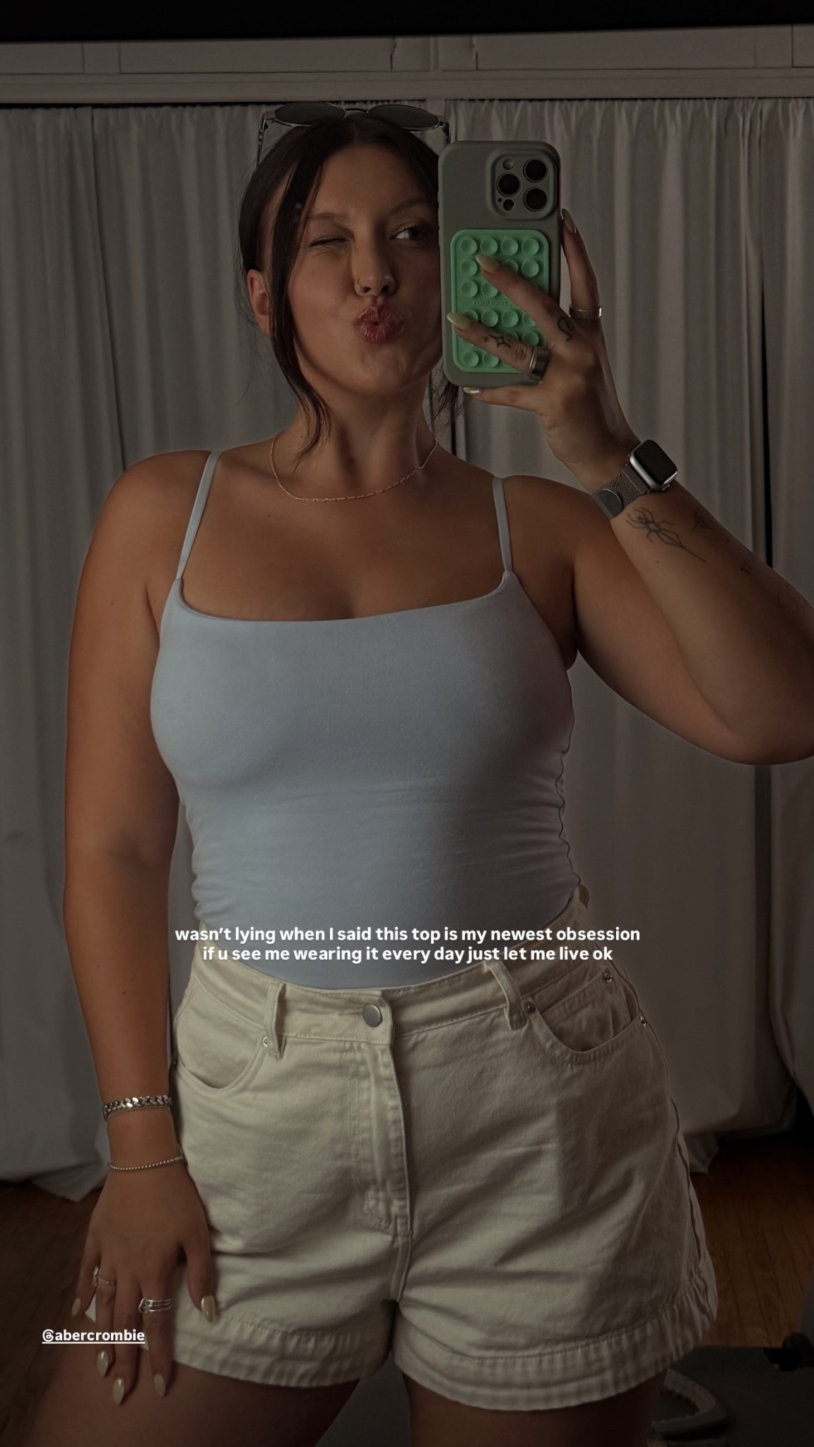 wasn’t lying when I said this top is my newest obsession 
if u see me wearing it every day just let me live ok @abercrombie