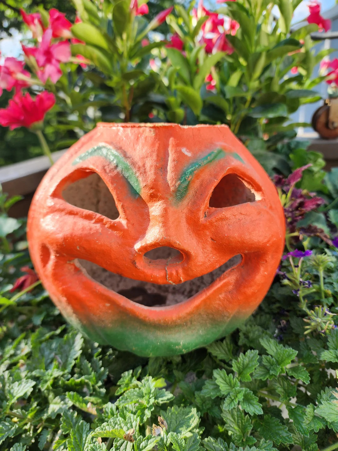 Vintage Halloween Paper Mache Jack-o-lanternsmiling Face - Etsy | Etsy (US)