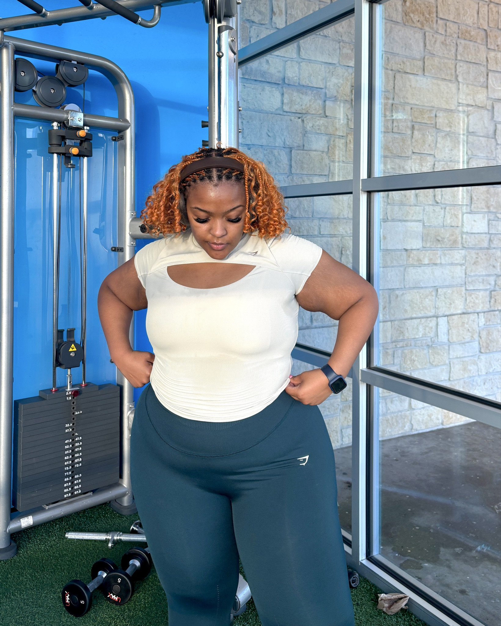Gymshark 

Leggings - Sweat Seamless Leggings 
Size - XXL

Top - Elevate Top
Size - Large 
(Sold Out)



#LTKFitness #LTKActive #LTKPlusSize