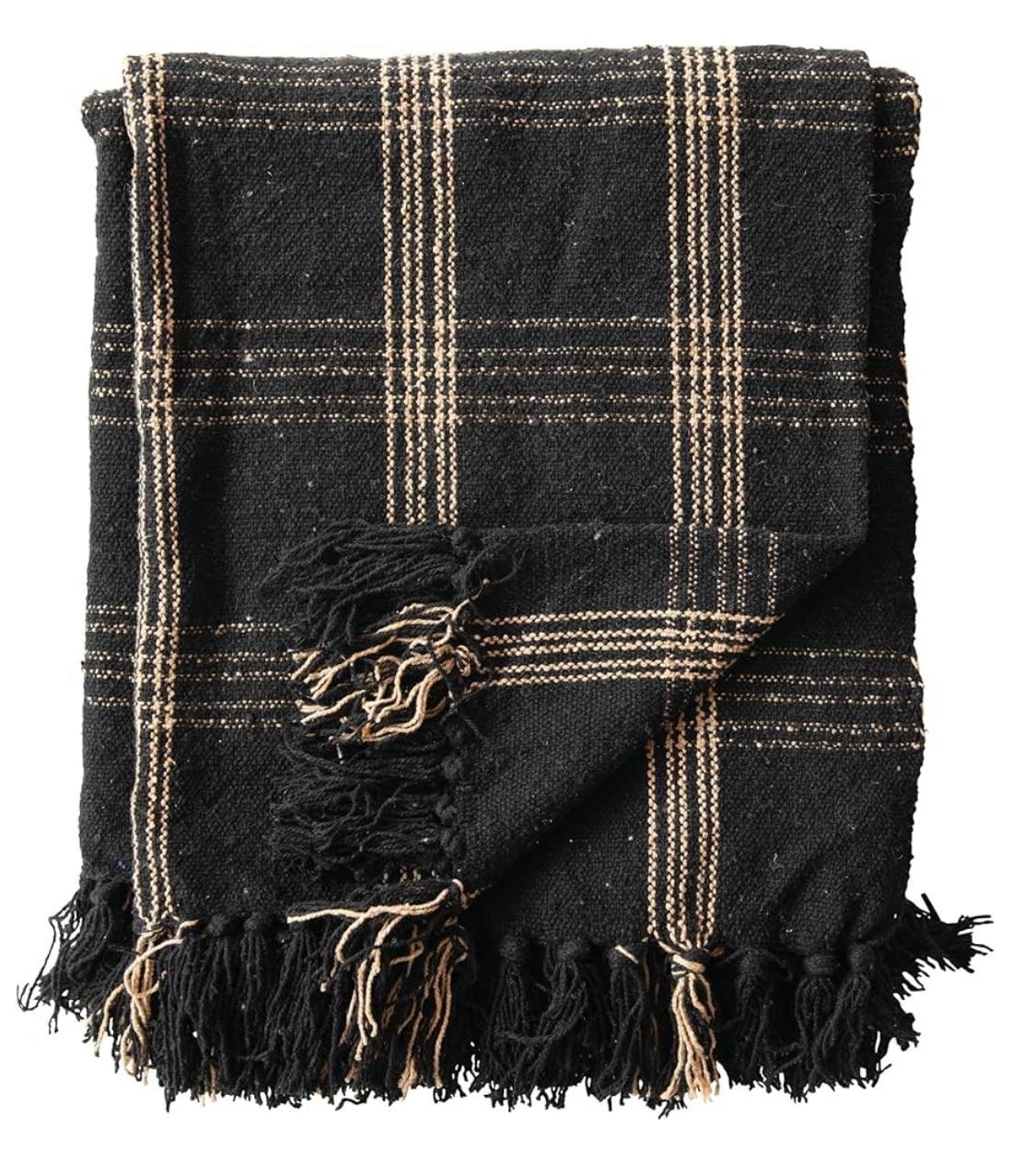 Plaid Black & Tan Fringed Woven Cotton Blend Throw

#LTKHome #LTKSeasonal #LTKFamily
