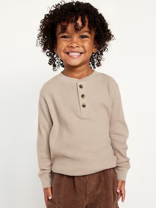 Long-Sleeve Thermal-Knit Henley T-Shirt for Toddler Boys | Old Navy (US)