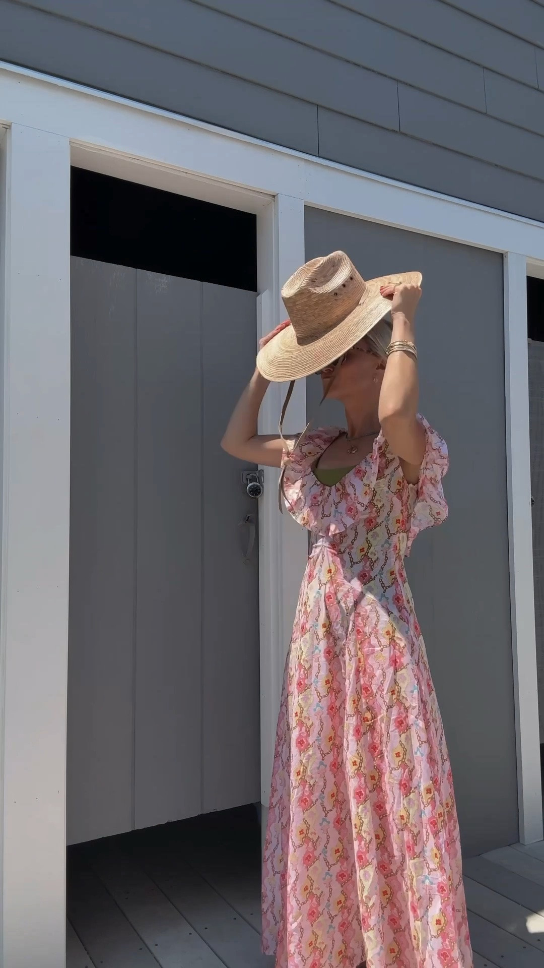 Did my pool guy tell me I looked like a princess in this dress? Yes. 😂 New Hill House Rainbow Fish collection. The colors of this dress are so vibrant and just feel like summer. Wore this as a beach dress yesterday 🌞 Linked my other favorite dresses and pieces from their new collection, too- they are GOOD. I also have the Taytum dress and it is perfect! Sizes selling quickly in that one. I’ll try it on for you in stories today!