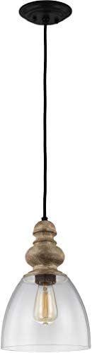 Feiss P1395DFW/DWZ Matrimonio Glass Pendant Lighting, Brown, 1-Light (9"Dia x 14"H) 60watts | Amazon (US)