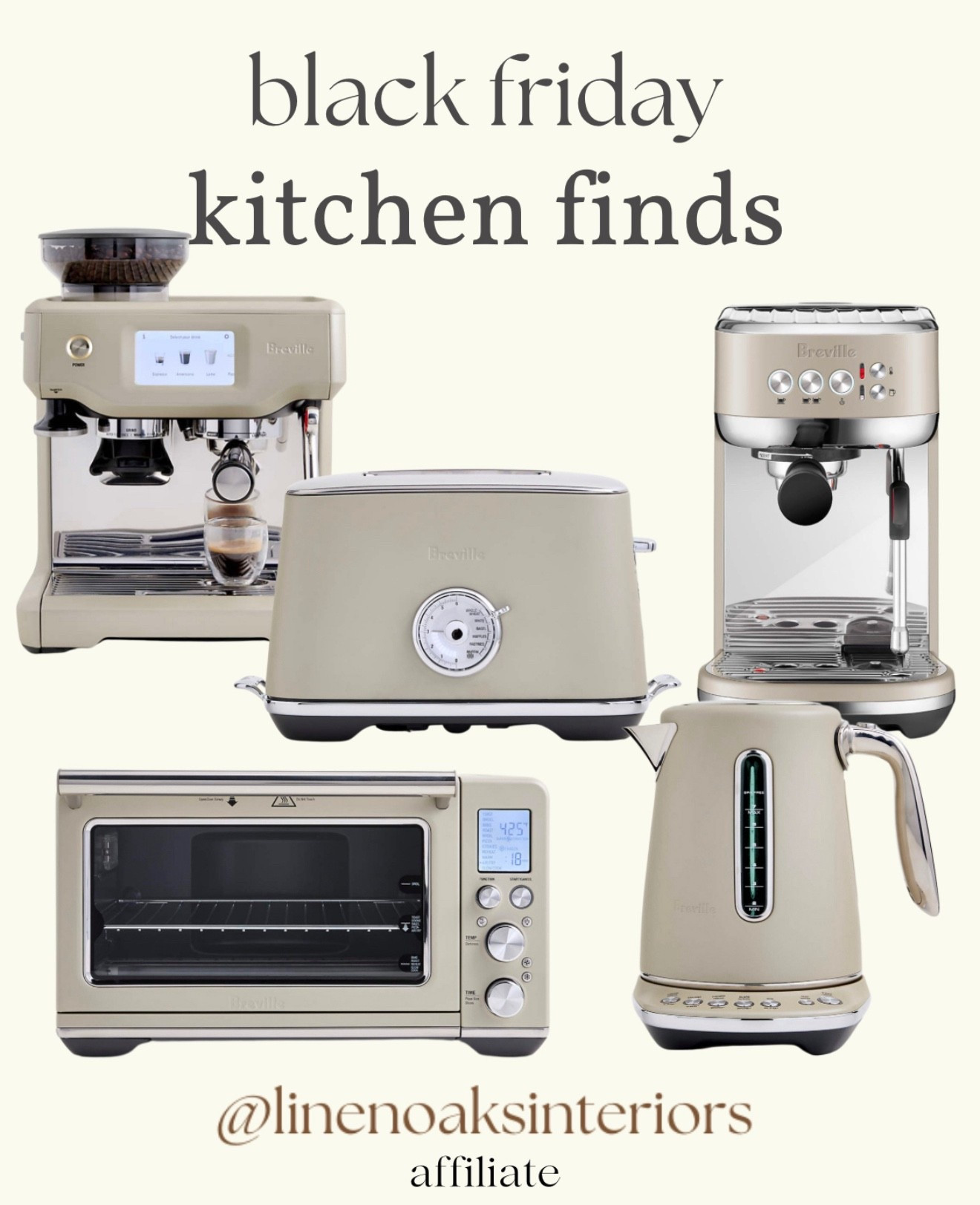 Breville sale!!! My favorite almond nougat color! 

Espresso machine 
Breville almond nougat 
Coffee machines
Toaster 
Tea kettle 

#LTKHoliday #LTKmomlife #LTKGiftGuide