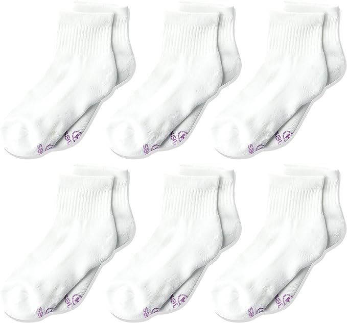 Hanes Ultimate Girls' 6-Pair Pack Ankle Socks | Amazon (US)