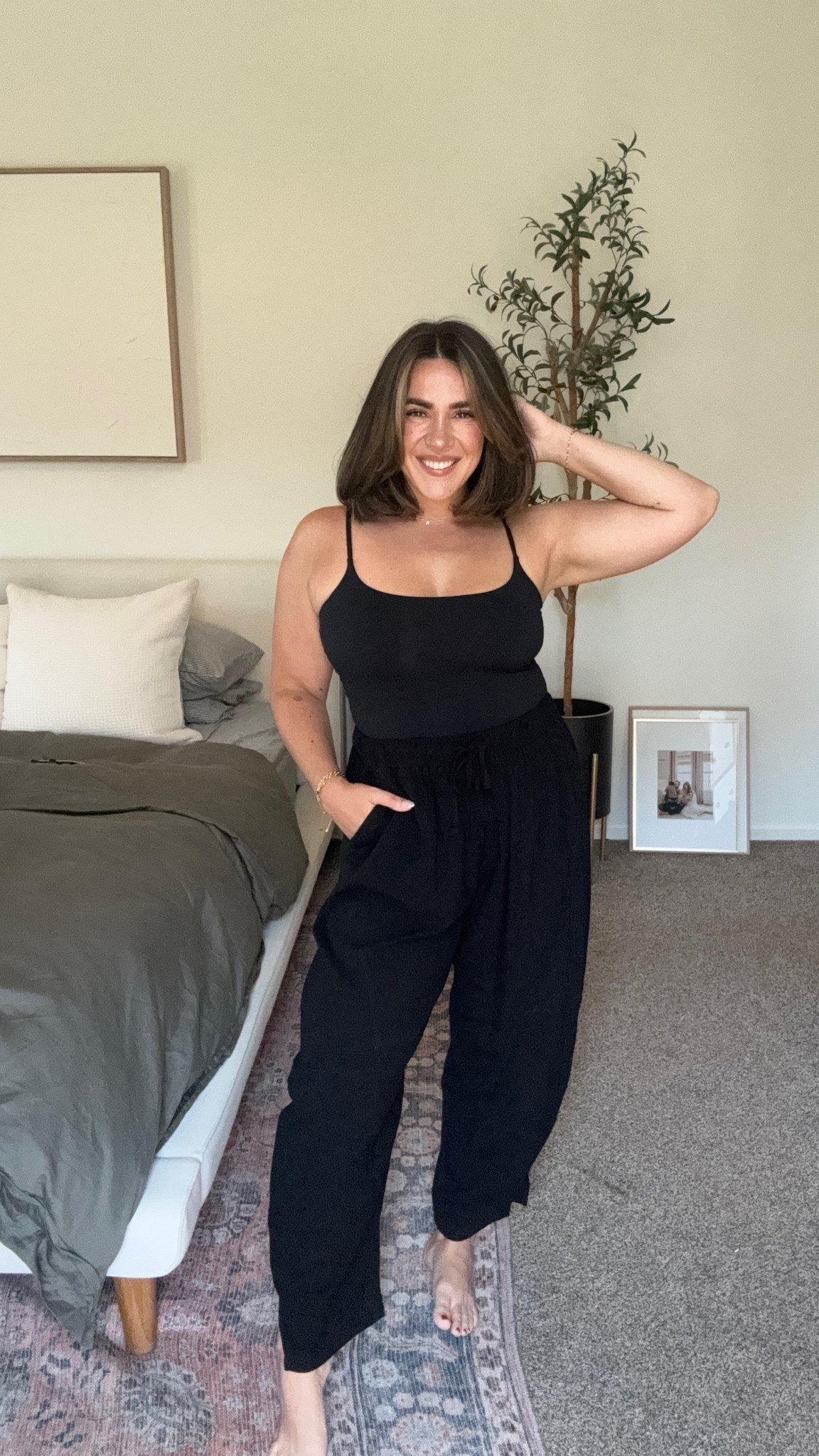 These are super similar to my favorite Amazon pants, I might even like these better?! They're not as wide leg, they still run big so I did M! Could even be dressed up for teacher or work outfit! 

Casual outfit, linen pants, Amazon fashion, Amazon finds, midsize 

#LTKMidsize #LTKFindsUnder50 #LTKStyleTip