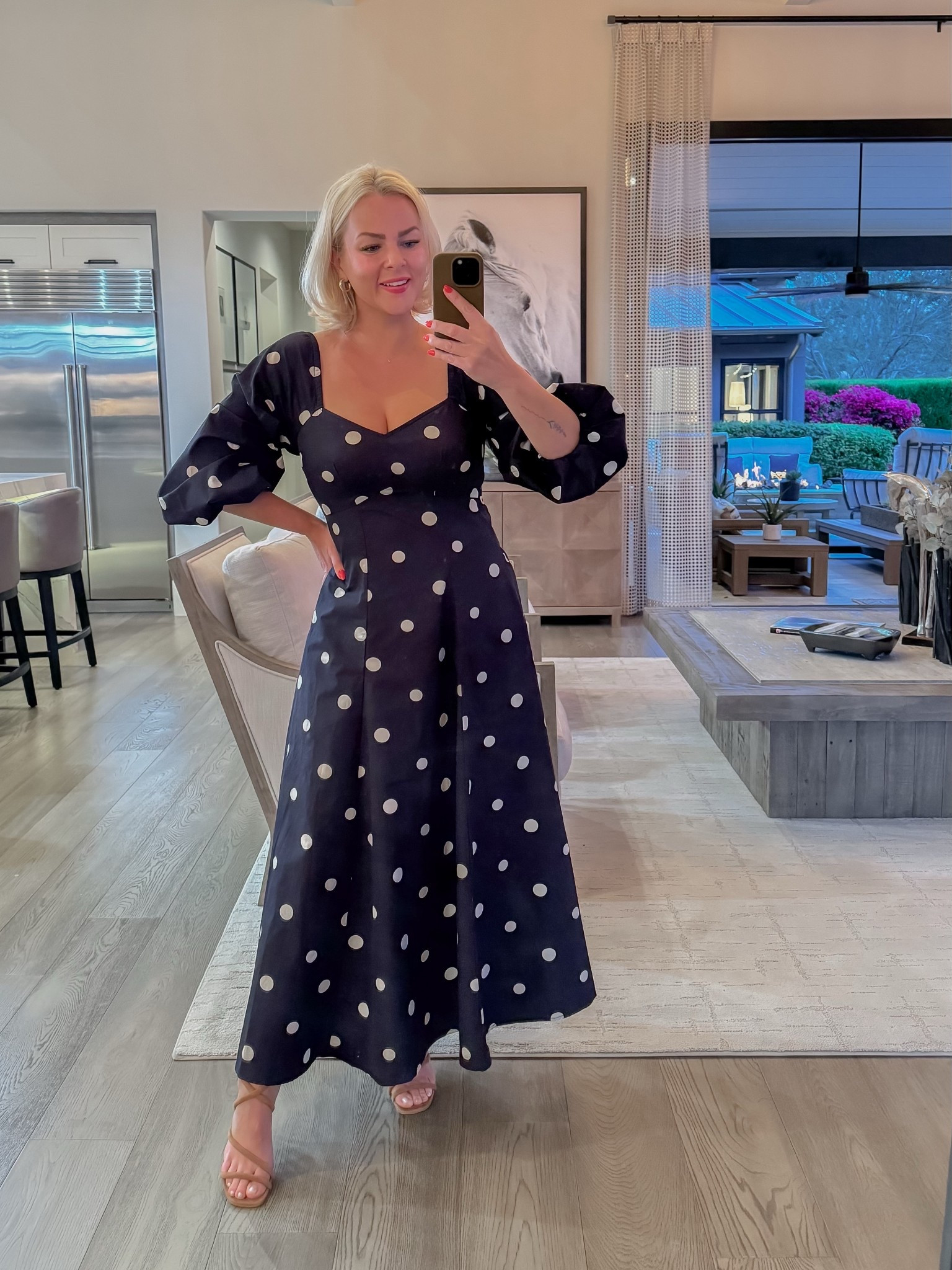 Wearing size S in dress! 

Polka dot midi dress • puff sleeve dress • black and white midi • brunch outfit • wedding guest dress • date night outfit • feminine spring dress • A-line midi dress • Parisian style • neutral heels • modest chic outfit • vacation midi dress

#LTKootd #LTKSaleAlert #LTKWedding