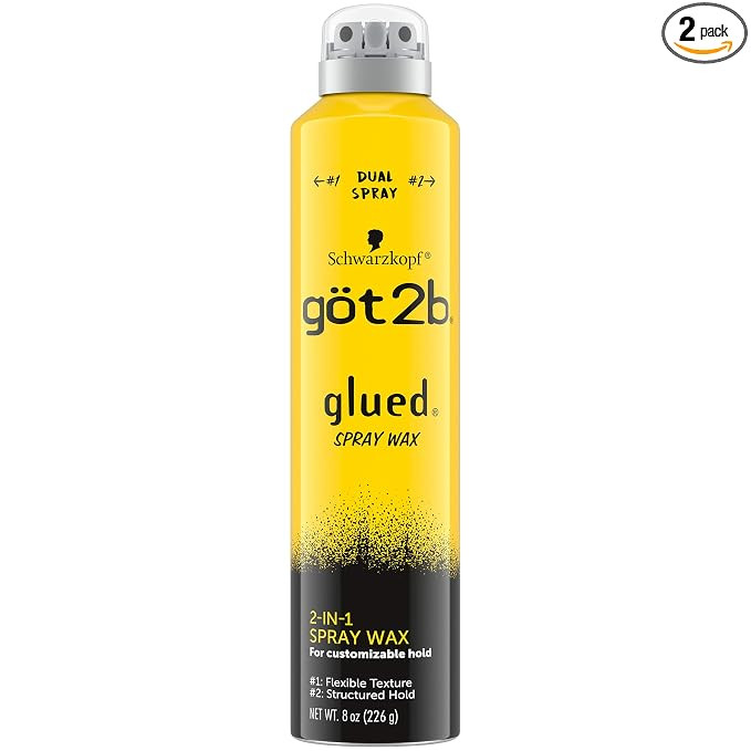 Got2B Glued Blasting Freeze Hairspray 12 oz Pack of 2 Glued Spray Wax with Dual Spray Nozzle 8 oz | Amazon (US)