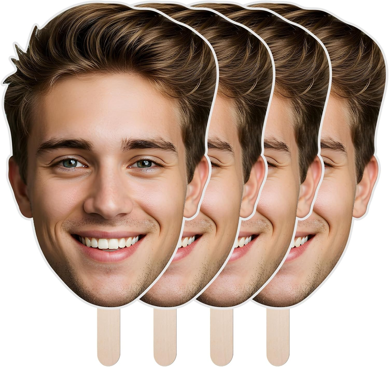 EnjoyView Custom Big Head Cutout on a Stick, 6" to 48" Personalized Face Cutouts for Birthday, Party Props, Graduations, Decoration Gifts, 1Piece | Amazon (US)