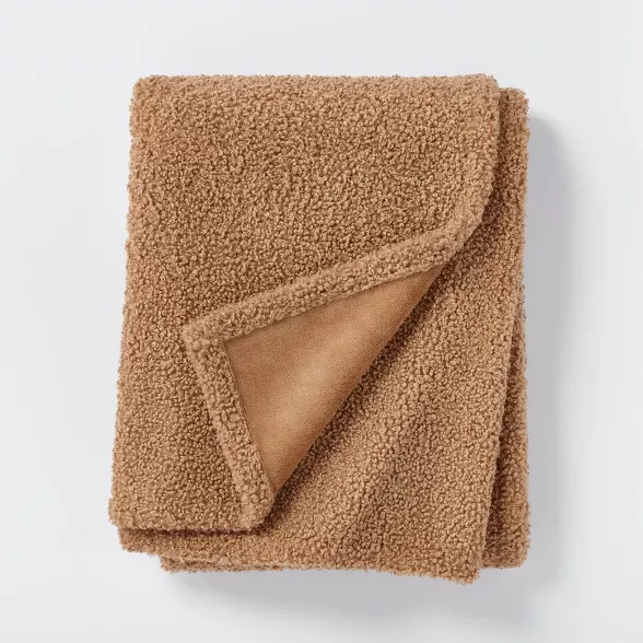 Boucle with Plush Reverse Throw Blanket - Threshold™ designed with Studio McGee | Target