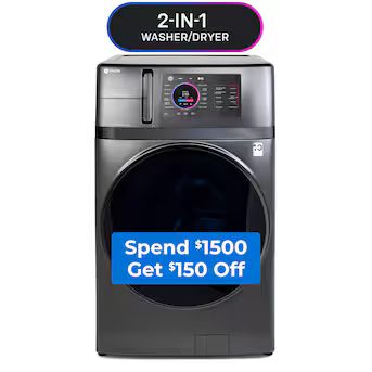 GE Profile 4.8-cu ft Capacity Carbon Graphite Ventless All-in-One Washer/Dryer Combo ENERGY STAR | Lowe's