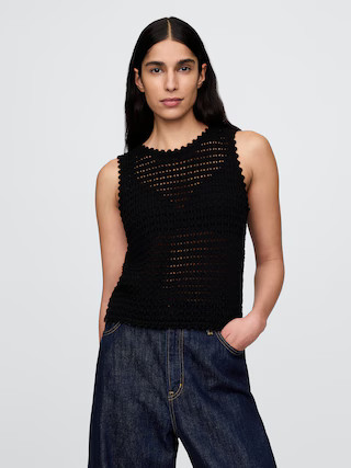 100% Cotton Crochet Tank Top | Gap (US)