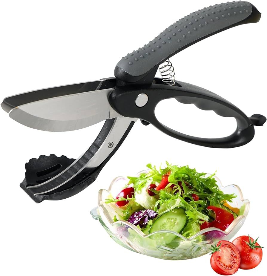 Salad Scissors, Salad Chopper with Double Blades, Lettuce Chopper, Lettuce Scissors for Chopped S... | Amazon (US)