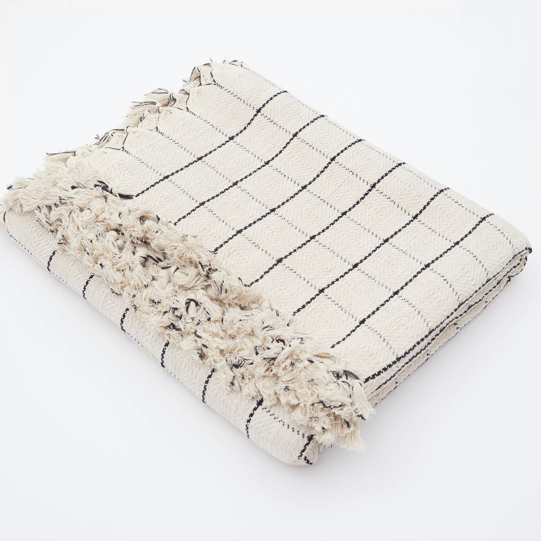 Naz | 100% Turkish Cotton XL Throw Blanket | The Loomia