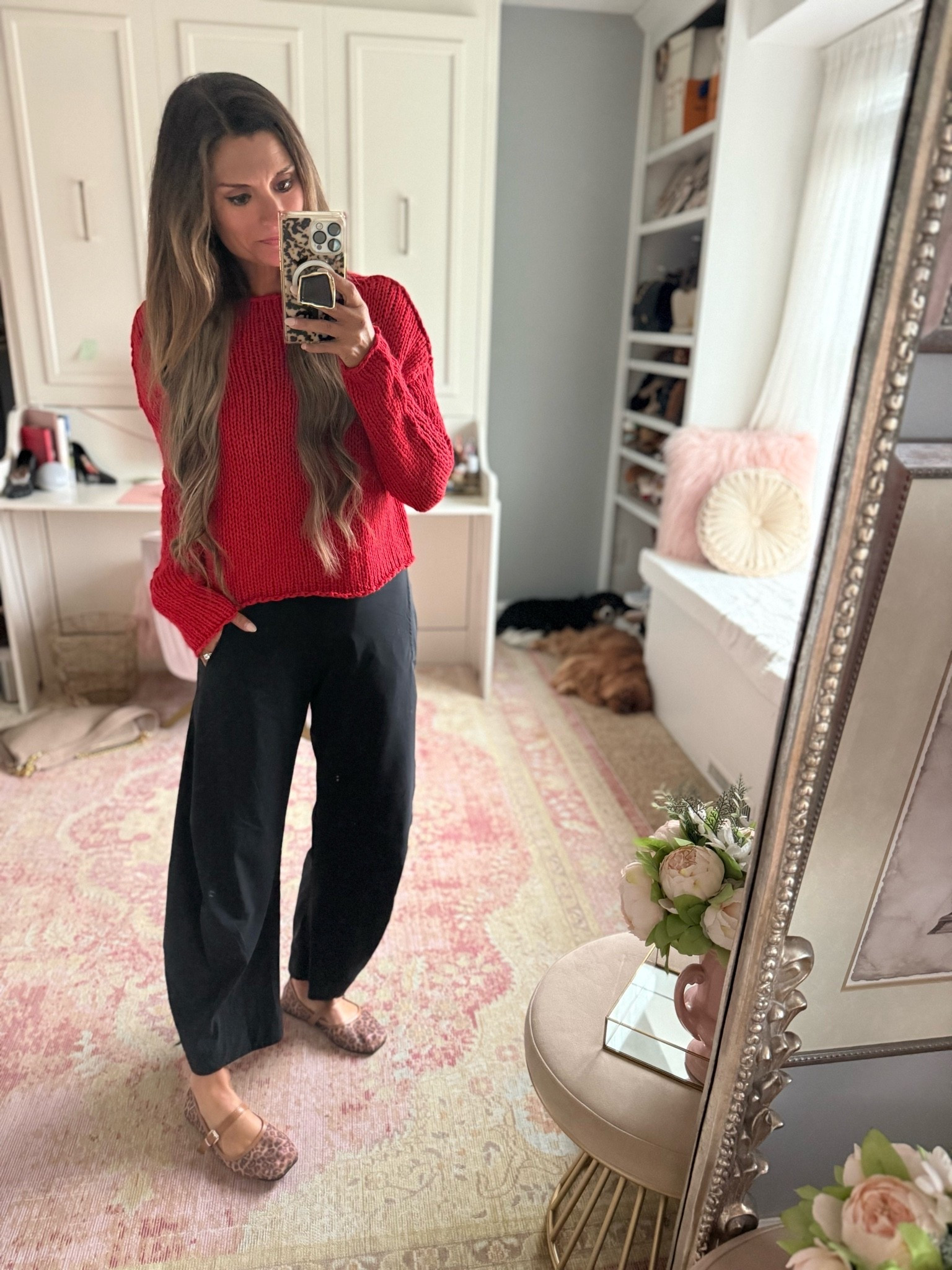 Great red sweater for fall