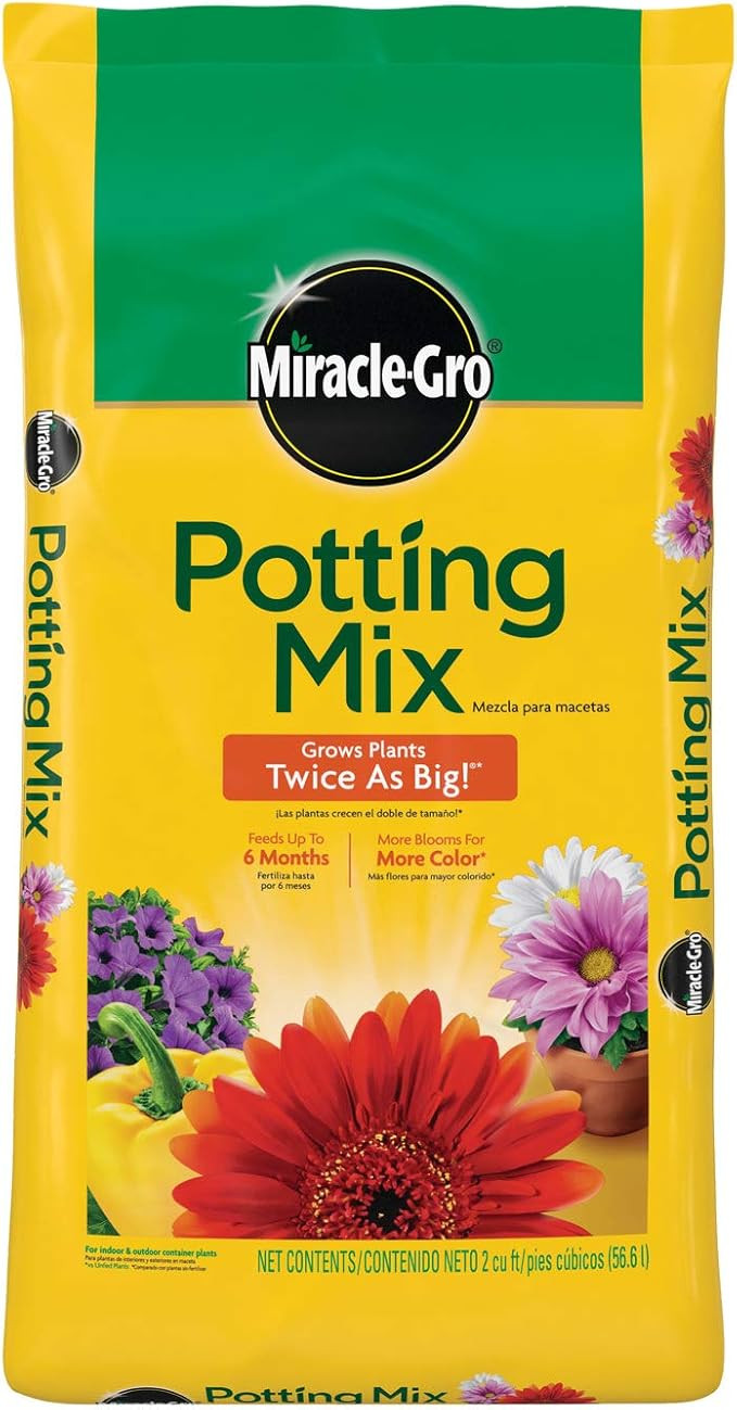Miracle-Gro Potting Mix, 2-Cubic Feet | Amazon (US)