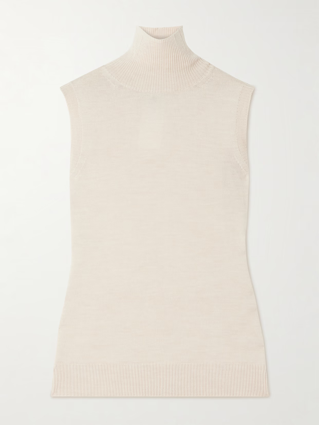 Sportmax - Vertigo Wool Turtleneck Tank - Ivory | NET-A-PORTER (UK & EU)