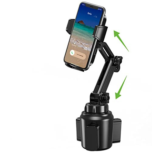 EOCAHO 2025 Upgraded Cup Phone Holder for Car, Universal No Shaking Cup Holder Phone Mount with Expandable Base for Car Truck, Adjustable Holders,Compatible with iPhone Samsung All Phones: 1 Pack | Amazon (US)