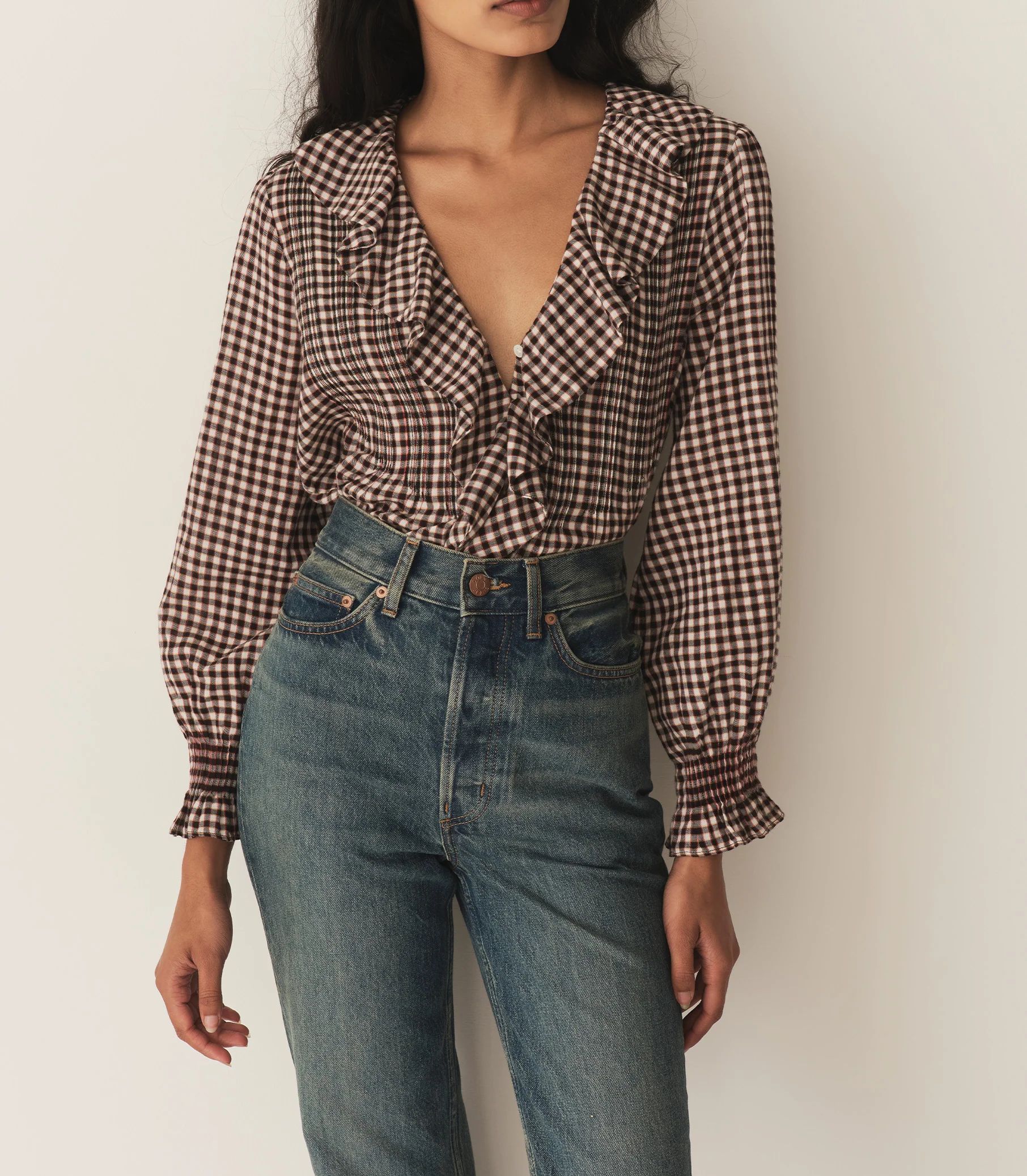 Hardy Top - Delphine Plaid | DÔEN | DOEN