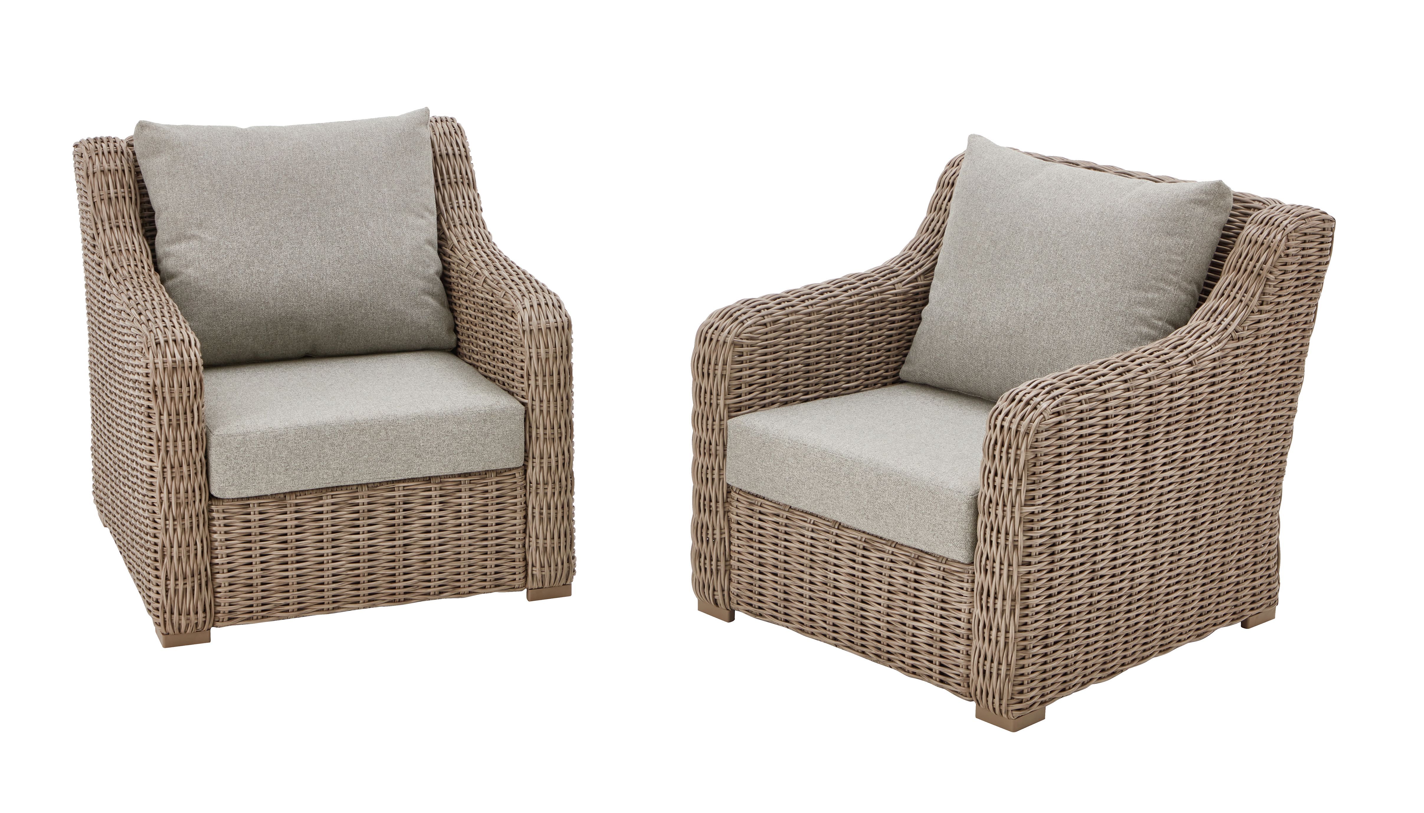 Better Homes & Gardens Bellamy 2-Pack Outdoor Club Lounge Chairs Gray Cushions with Patio Cover | Walmart (US)