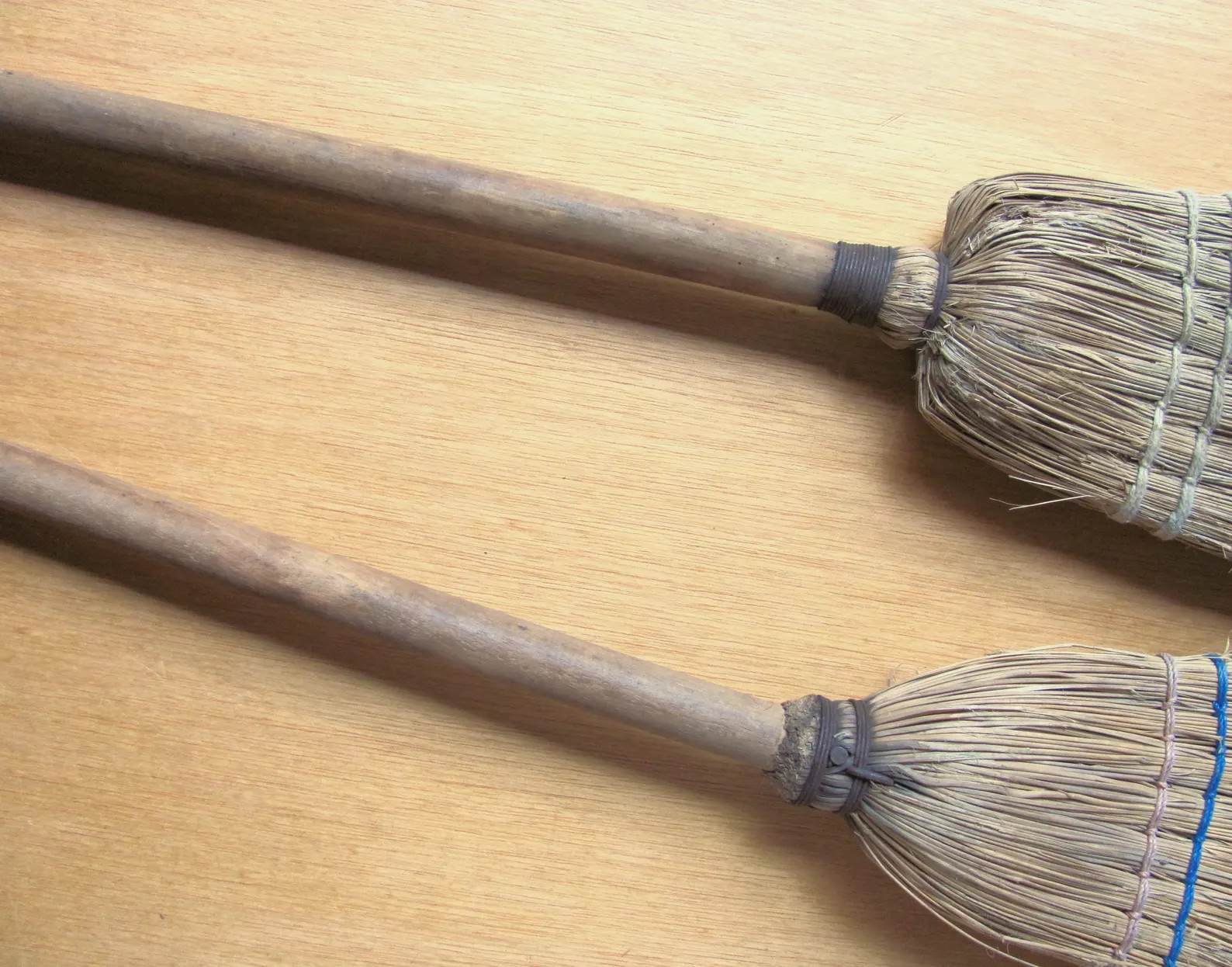 2 Vintage Halloween Brooms Witch Broomstick Kid Size or Bat Ghost Hanger Porch Door Fall Decor St... | Etsy (Global)