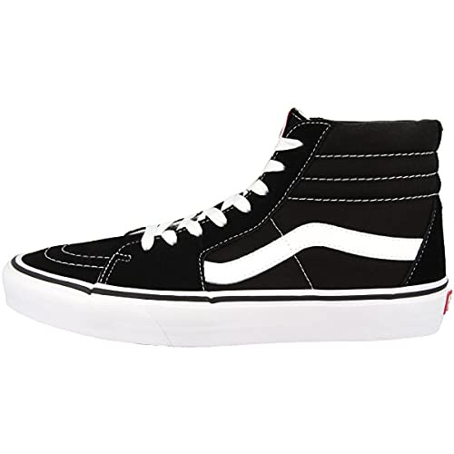 Vans Women's Hi-Top Trainers Sneaker, Black Black WHI, 6.5 | Amazon (US)