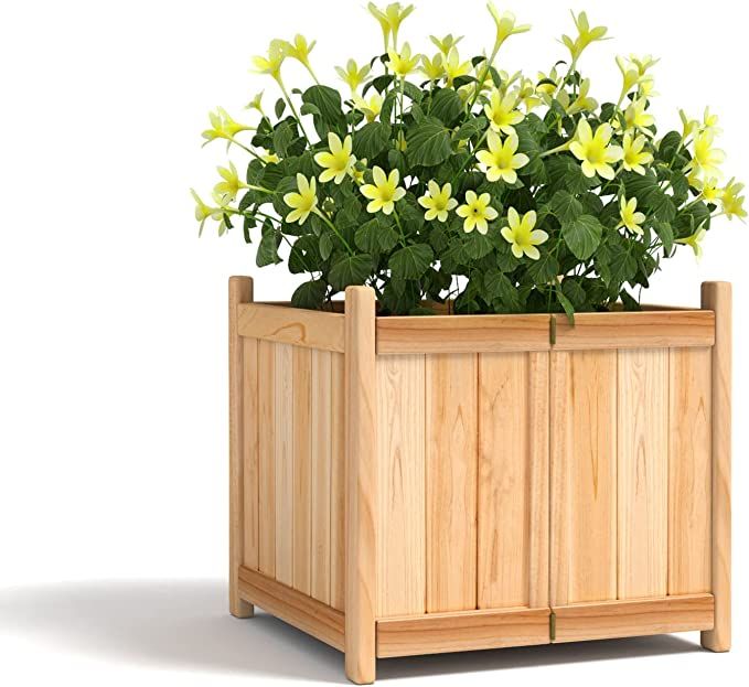 Giantex Raised Garden Bed, Folding Wood Planter for Vegetable Flower, Outdoor Elevated Planting B... | Amazon (US)
