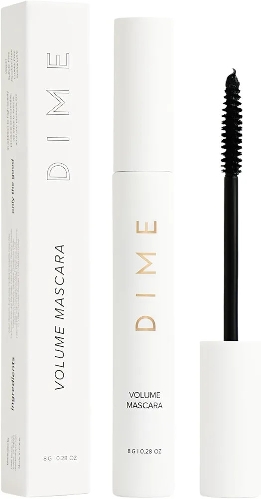 DIME Beauty Volume Mascara, Clean Mascara for Fuller, Thicker Lashes, Black Mascara for Sensitive... | Amazon (US)