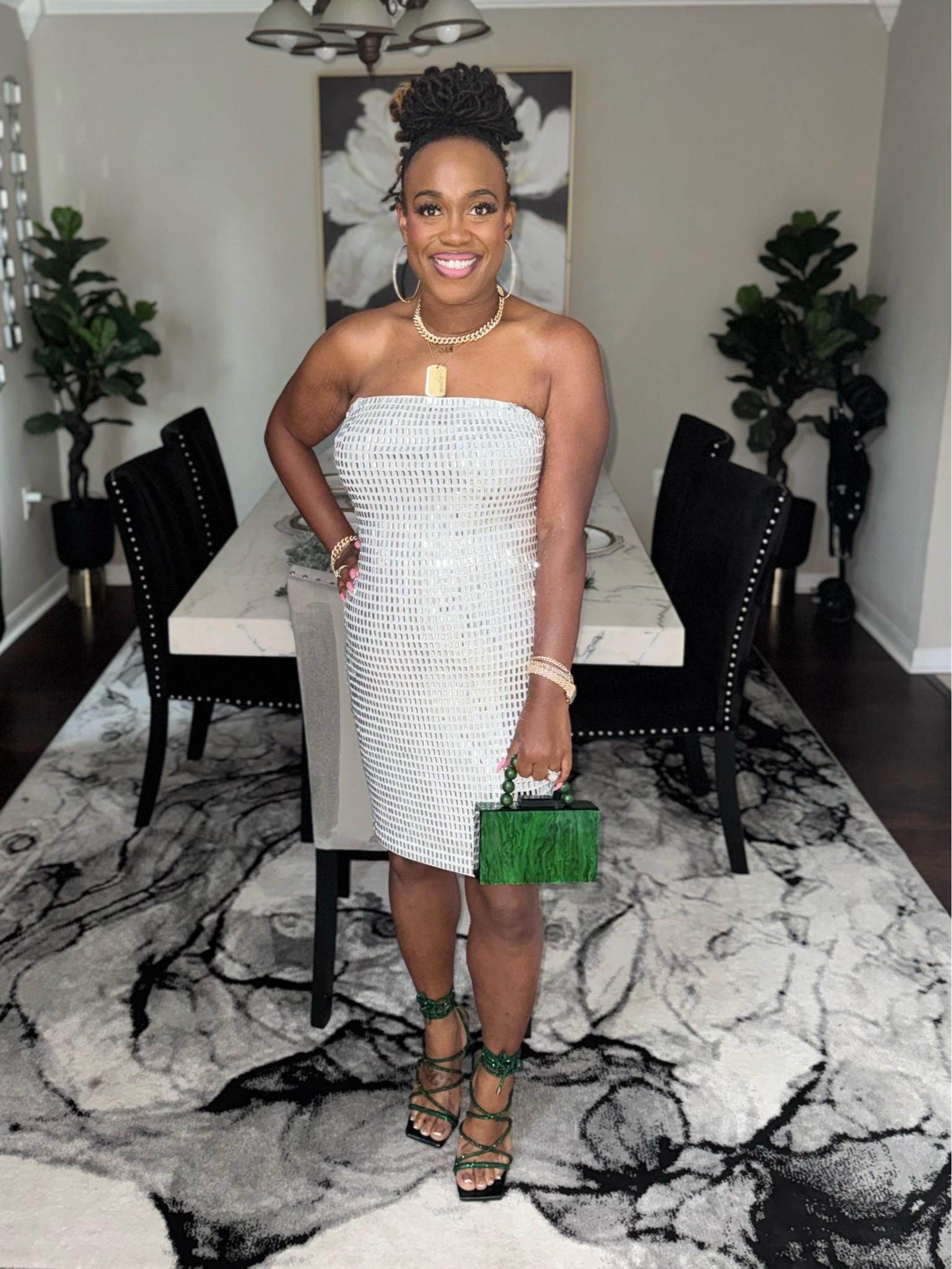 An all-white moment with a pop of green 💚🤍. This beautiful white dress from Akira paired perfectly with my green heels and accessories for a classy and elegant look. Celebrating sisterhood, service, and excellence with my Sorors of Sigma Gamma Rho made this event even more special. Royal blue and gold in spirit, elegance in style.

#SigmaGammaRho #AllWhiteAffair #AkiraStyle #SororityStyle #GreenAndGlam

#LTKMidsize #LTKSaleAlert #LTKootd