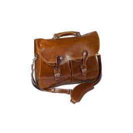 Burke & Wills Laptop Bag - British Tan Florentine Leather | Barrington Gifts