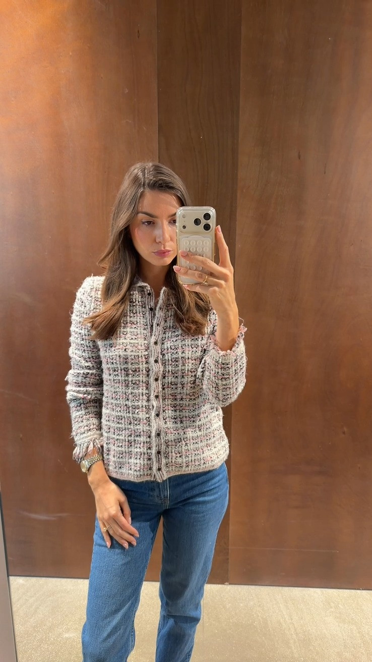 The cutest ZARA tweed cardigan  

 #LTKuk #LTKautumn #LTKeurope