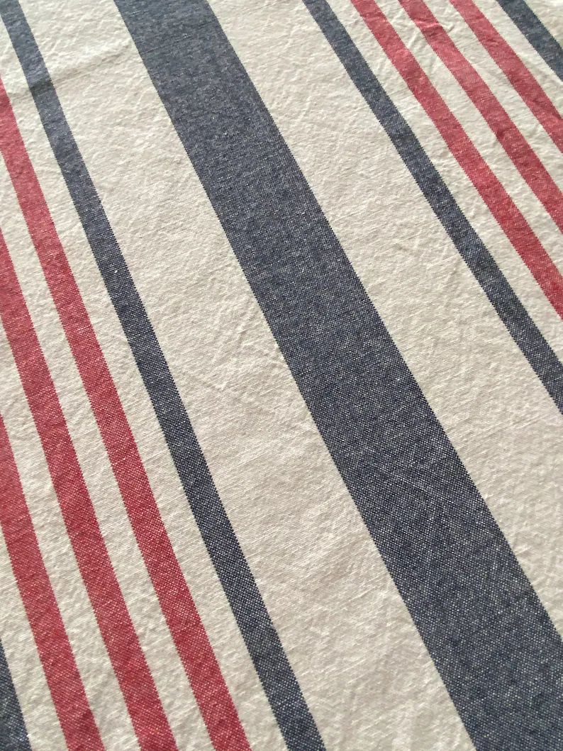 Farmhouse Striped Table Runner - Red White and Blue Table Runner - Patriotic Decor - Farmhouse De... | Etsy (US)