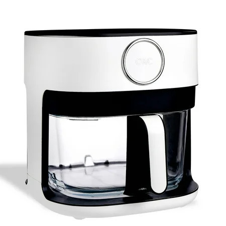 Cook With Color Air Fryer, 5.5Qt Glass Air Fryer, 1400W, 8 Presets, White | Walmart (US)